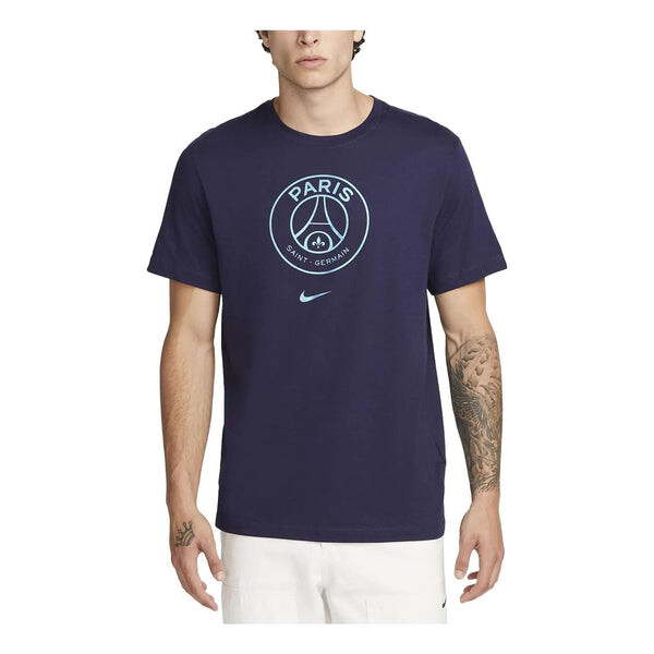 

Футболка paris saint-germain crest t-shirt 'navy' Nike, синий