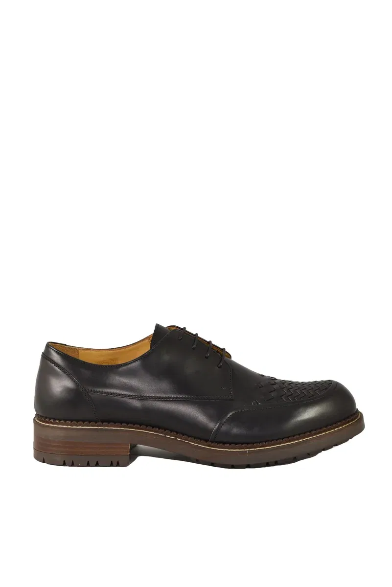 TESTONI BOLOGNA 1929 Rubber Sole Lace-up Shoes - Black