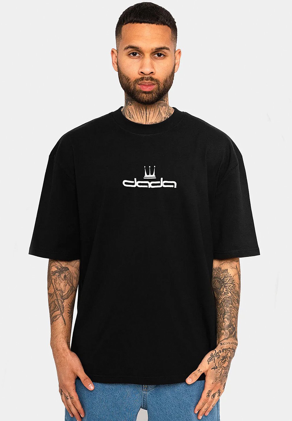 

Футболка с принтом OVERSIZED MIT LOGO DADA, черный