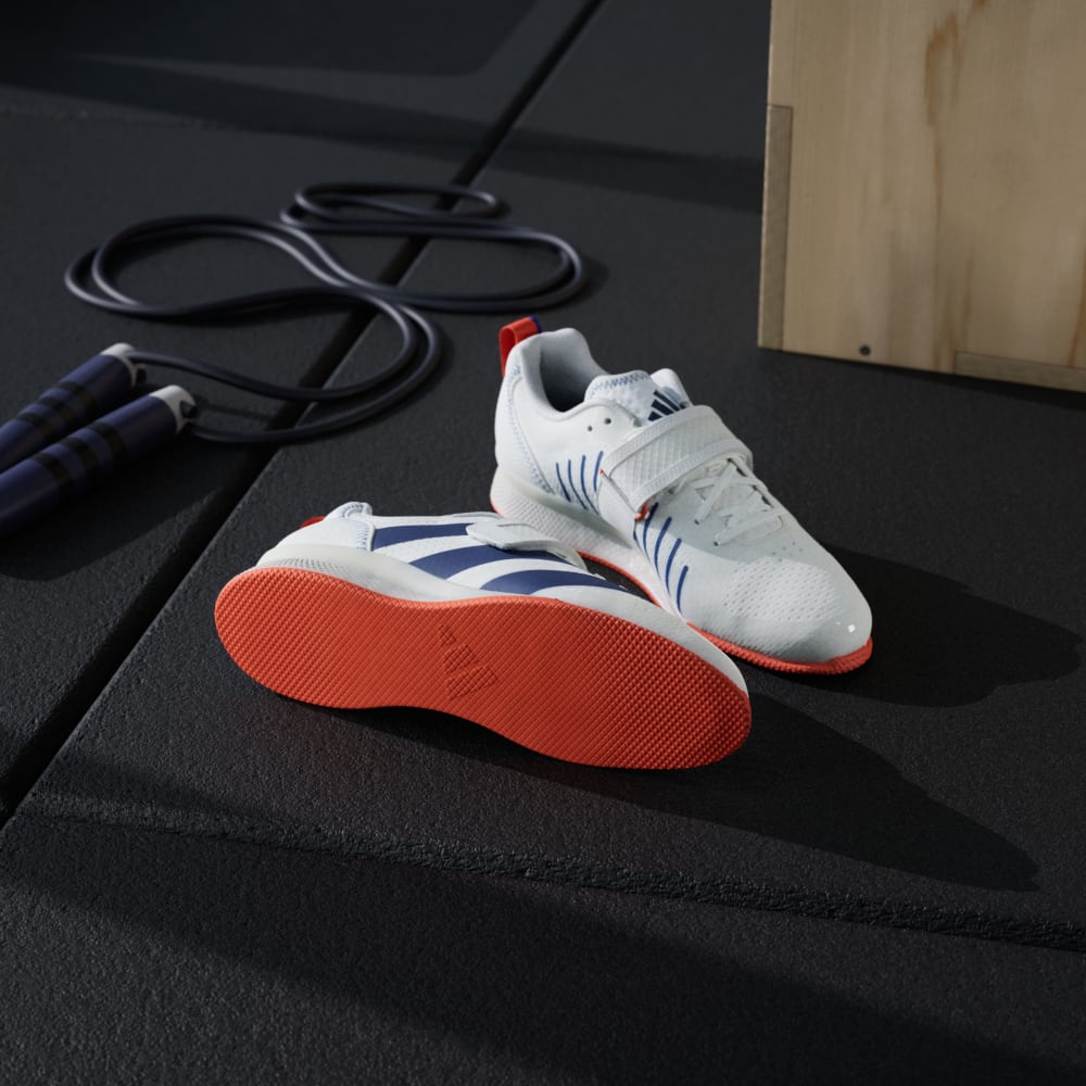 Кроссовки Adidas Adipower Weightlifting 3 Shoes, цвет Cloud White/Dark Blue/Royal Blue — фото 3