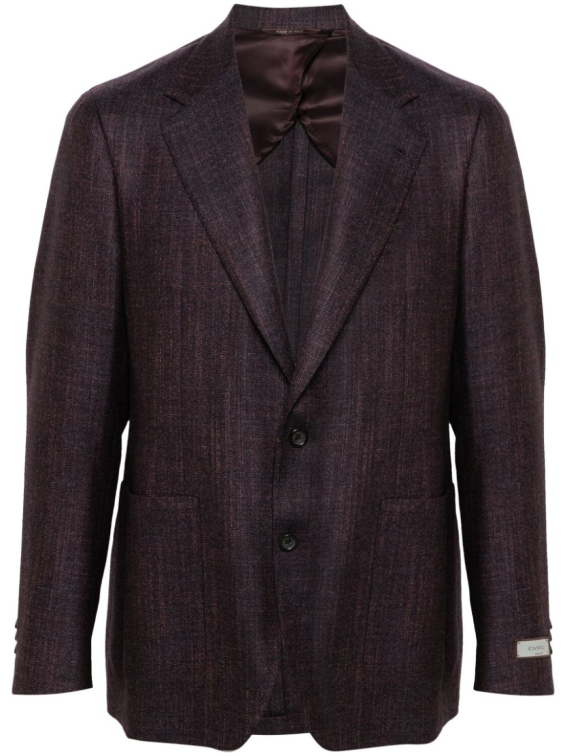 

Canali пиджак с узором в елочку, фиолетовый