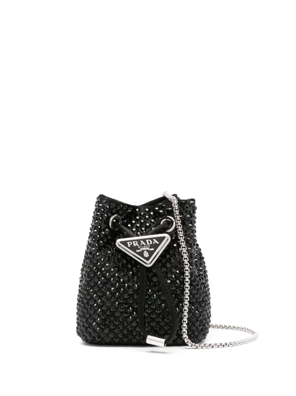 

Мини-сумка со стразами Prada, черный