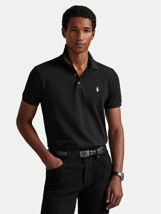 

Поло custom slim fit 710941439040 Polo Ralph Lauren, черный