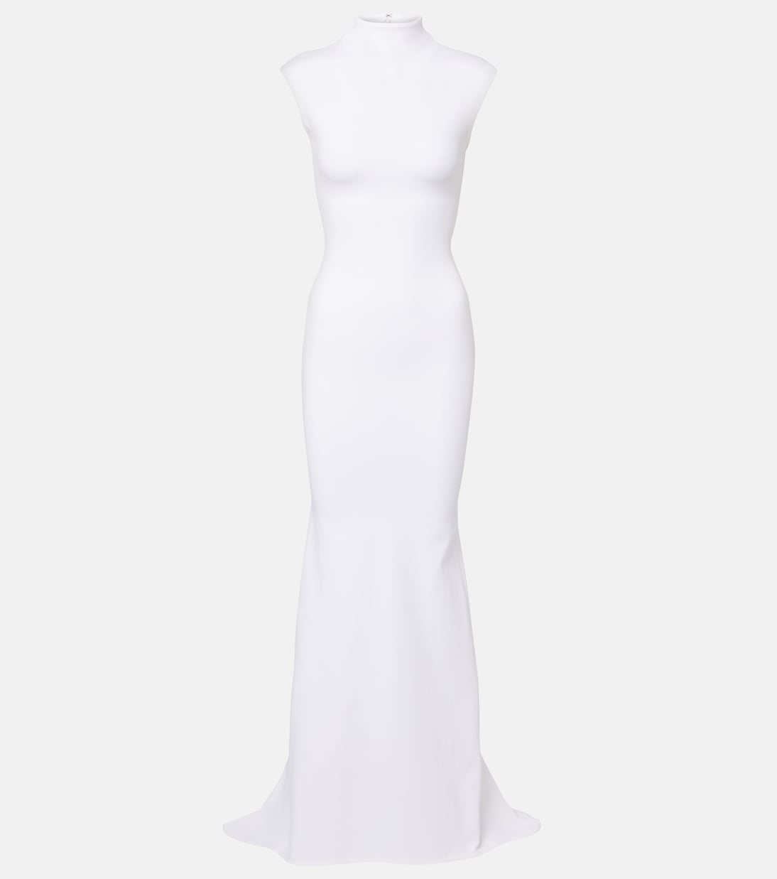 Платье макси из крепового джерси Alba Jacquemus, белый