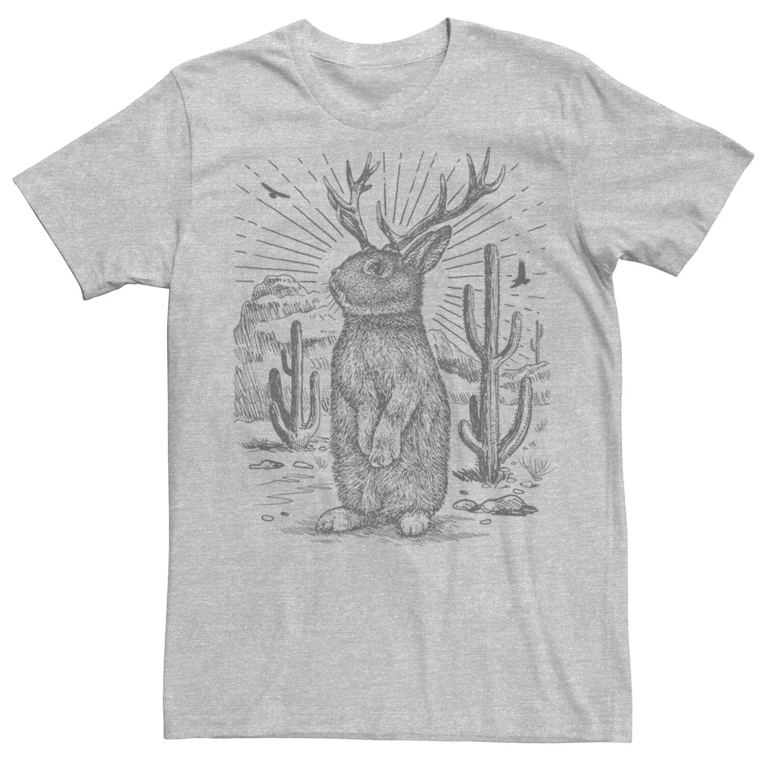 

Мужская футболка с рисунком Jackalope Line Art Licensed Character
