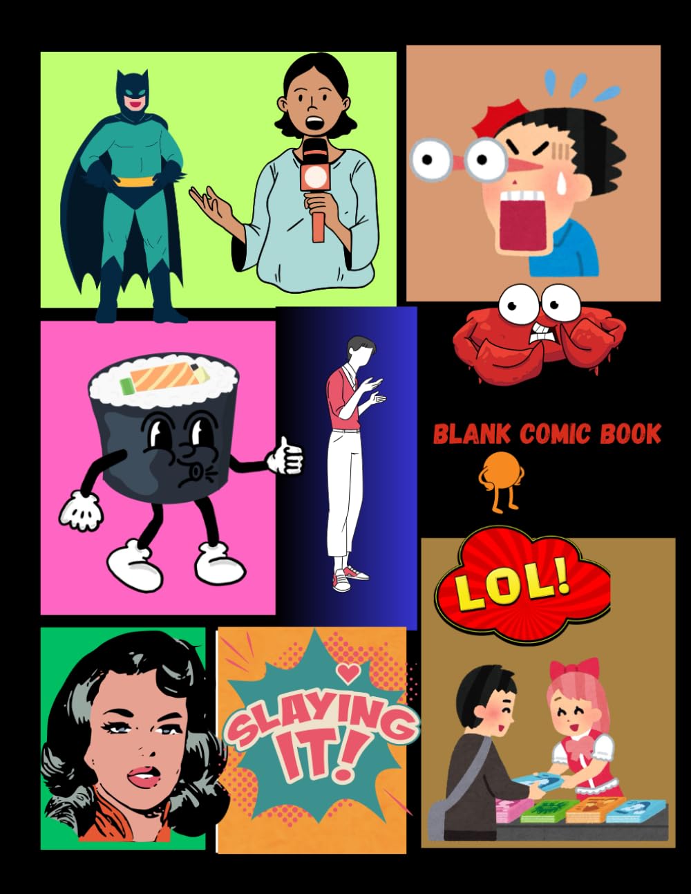 

Blank Comic Book for Kids and Adults: Create Your Own Comics with 100 Fun Pages of Comic Panels - Large 8.5 x 11 Inches Drawing Notebook for Artists, Kids, Teens & Beginners (Independently published)