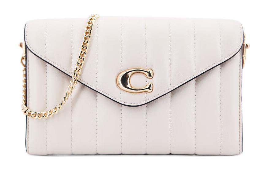 

COACH Сумка через плечо Tammie Leather Handheld Bag, женская, розово-белая, небольшого размера