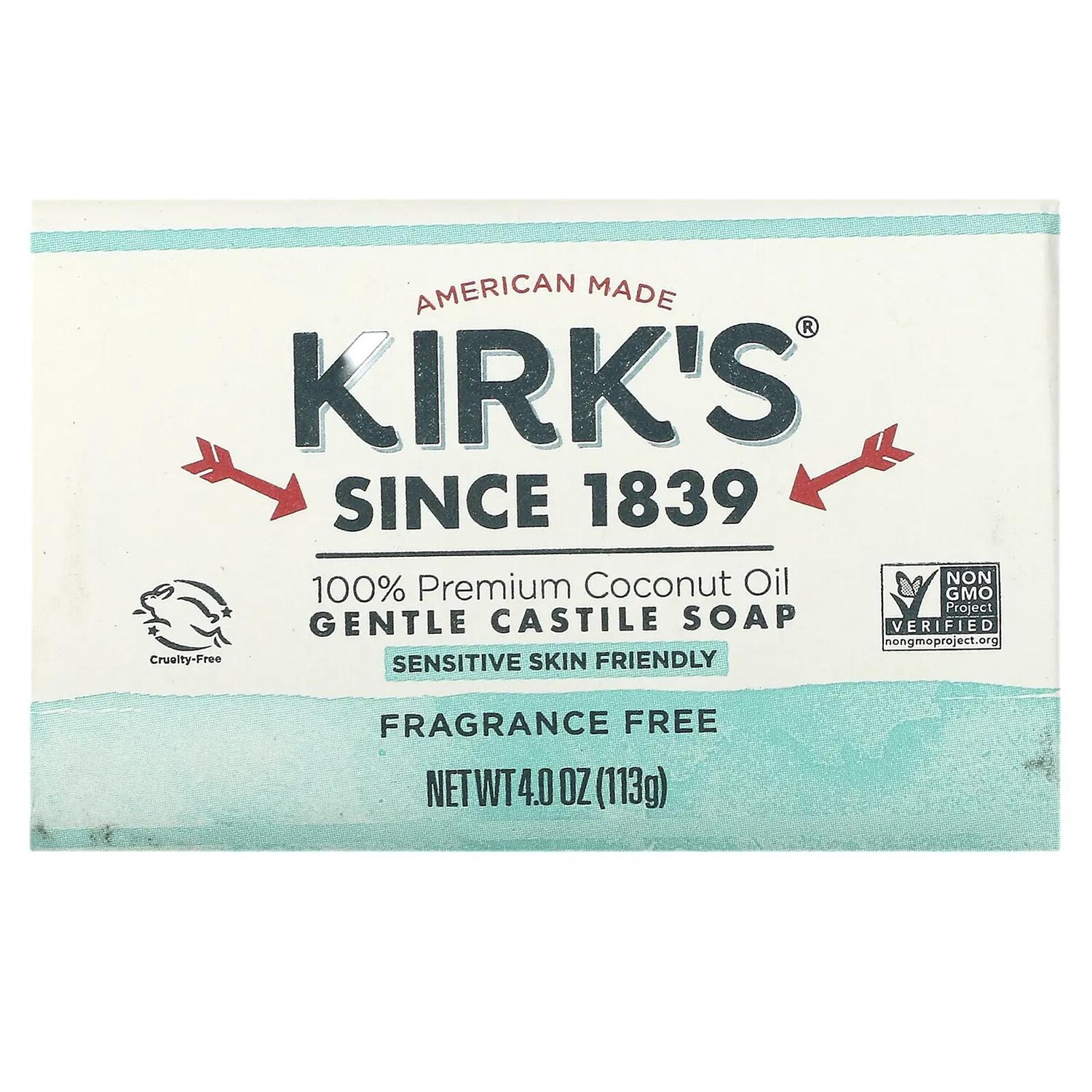 

Kirks Нежное Кастильское мыло без отдушек 4 унции