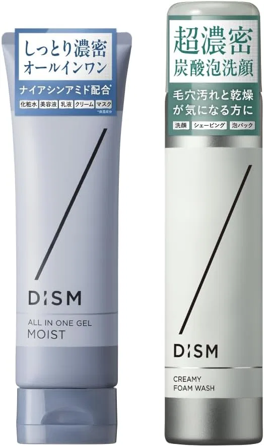 Набор для ухода за кожей Dism All-in-One Gel Moist и очищающая пенка, увлажняющий, 2 предмета