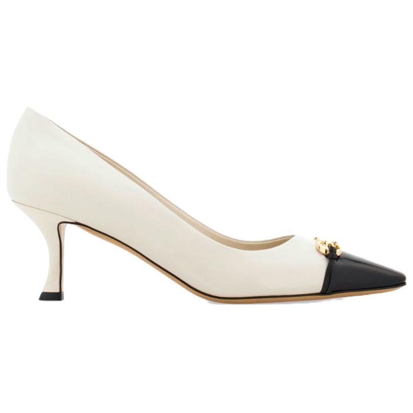 Футболка FERRAGAMO Gancini 60mm кожаная белая