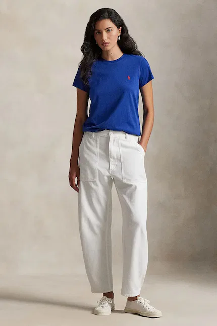 Футболка с коротким рукавом хлопковый джерси Polo Ralph Lauren, синий — фото 3