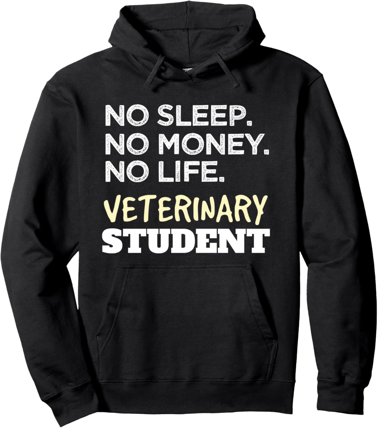 

Ветеринар. Нет сна, нет денег, нет жизни. Худи для студента-ветеринара Vet Student Quotes Co, черный