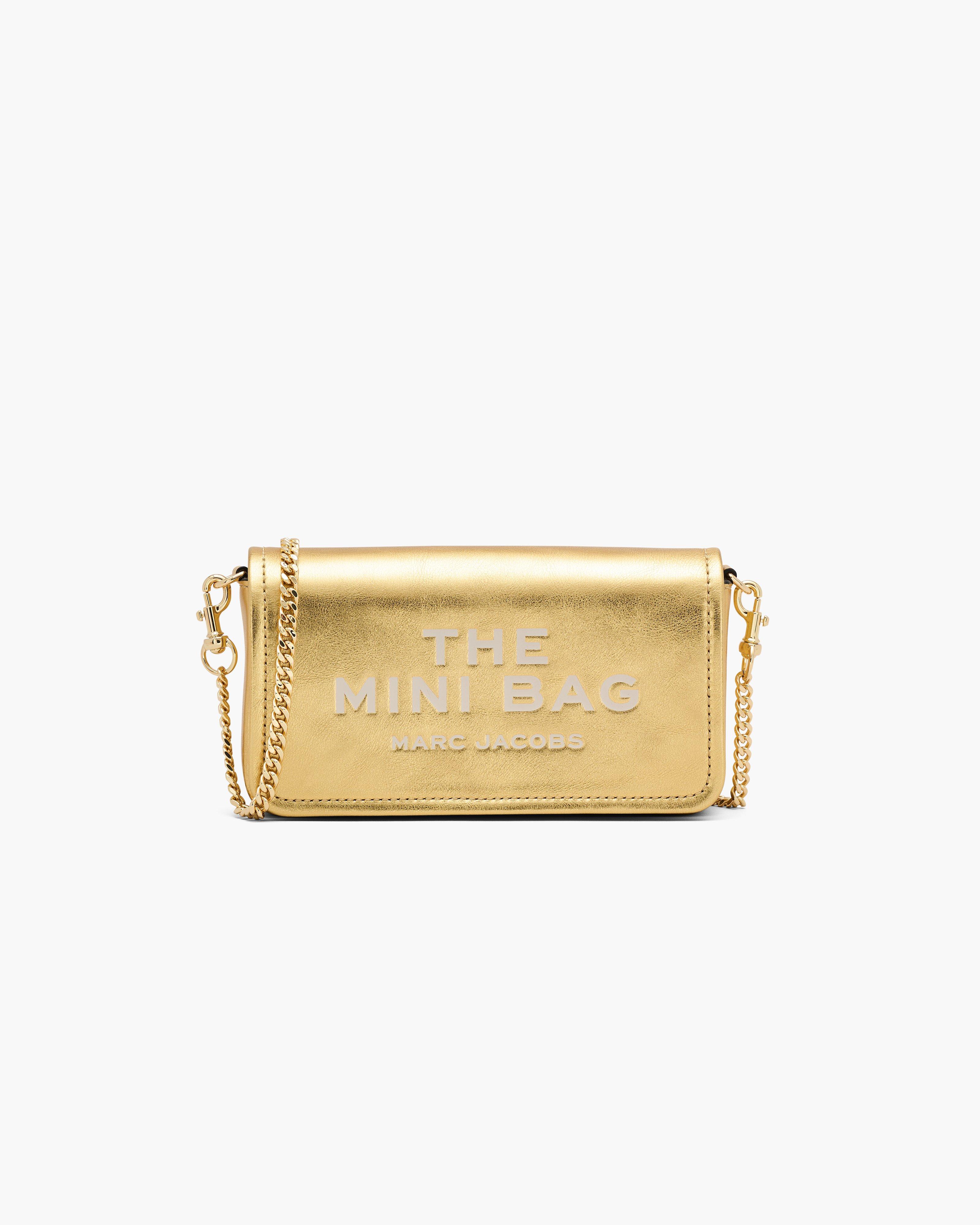 

Мини-сумка из металлизированной кожи с цепочкой Marc Jacobs, золотой