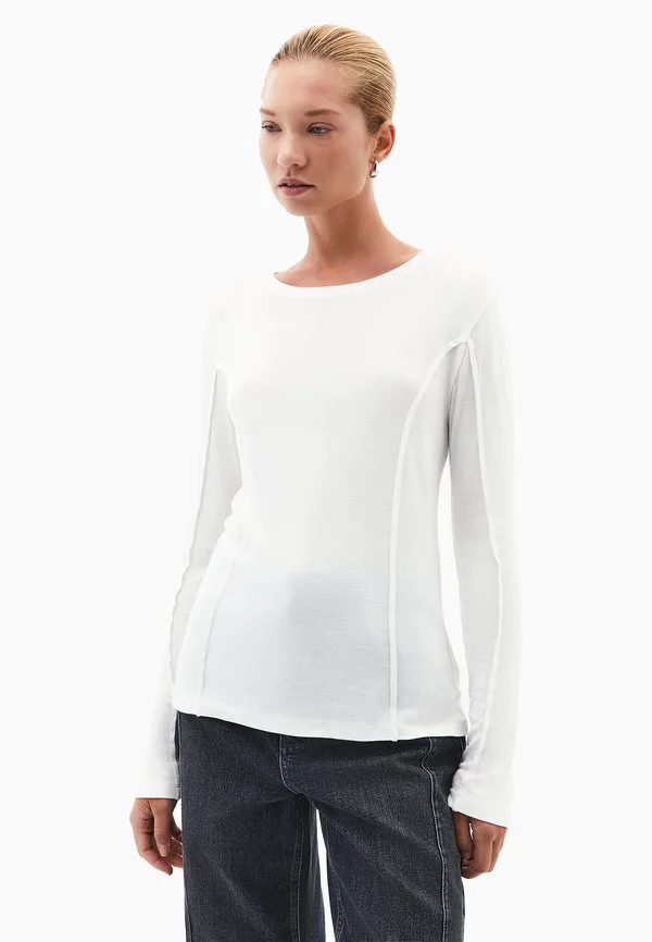 

Футболка с круглым вырезом, приталенного кроя, с длинными рукавами Oxxo, Ice Milk, Белый, Футболка с круглым вырезом, приталенного кроя, с длинными рукавами Oxxo, Ice Milk