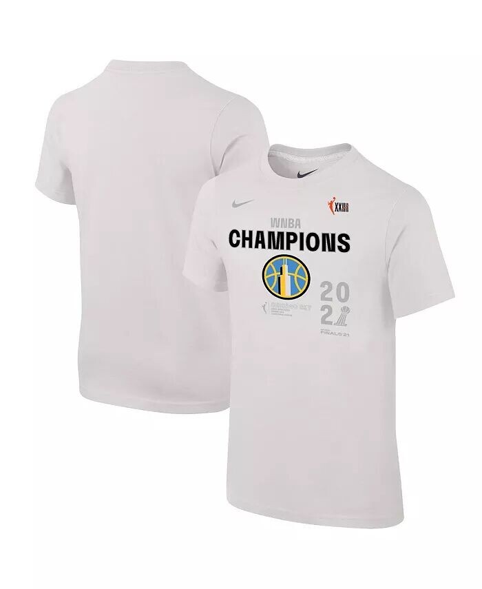 

Мужская белая футболка Chicago Sky 2021 WNBA Finals Champions Nike