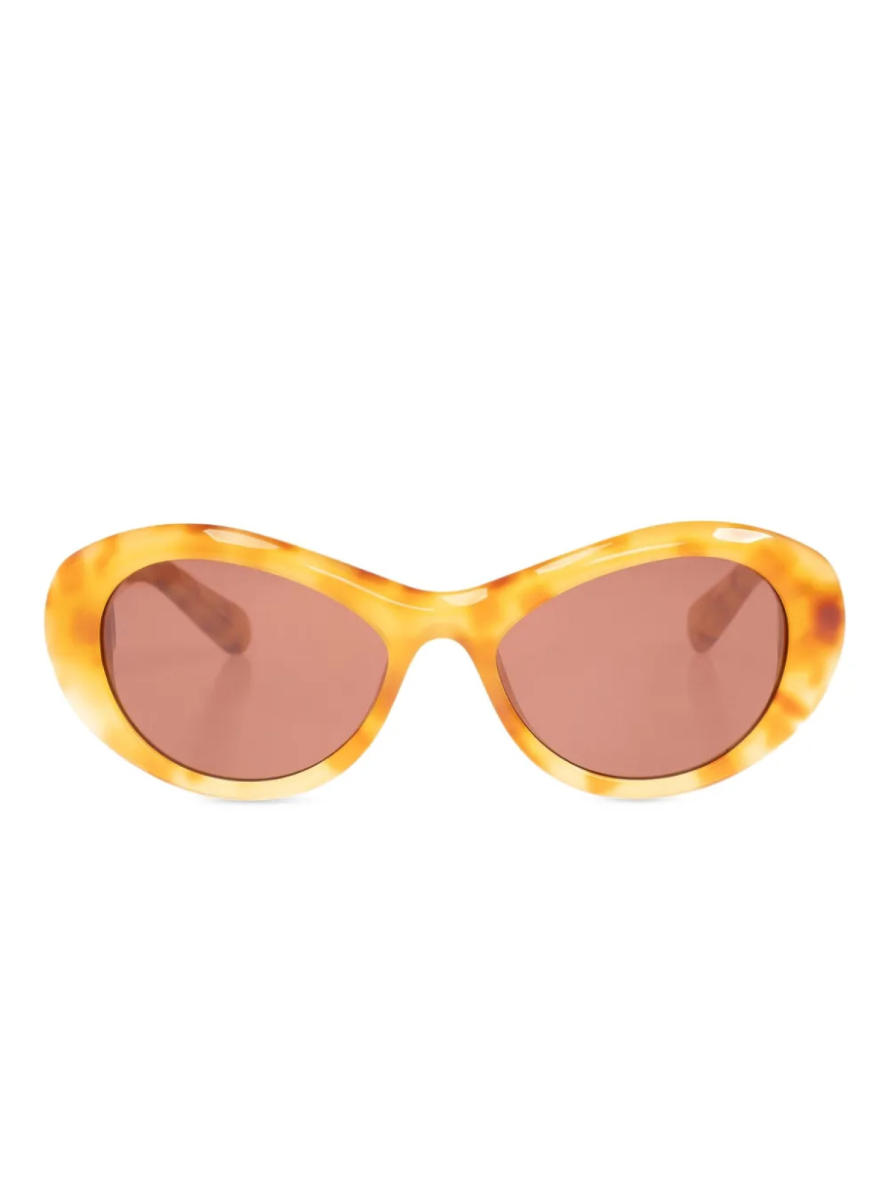 

Jacquemus oval-frame солнцезащитные очки, желтый
