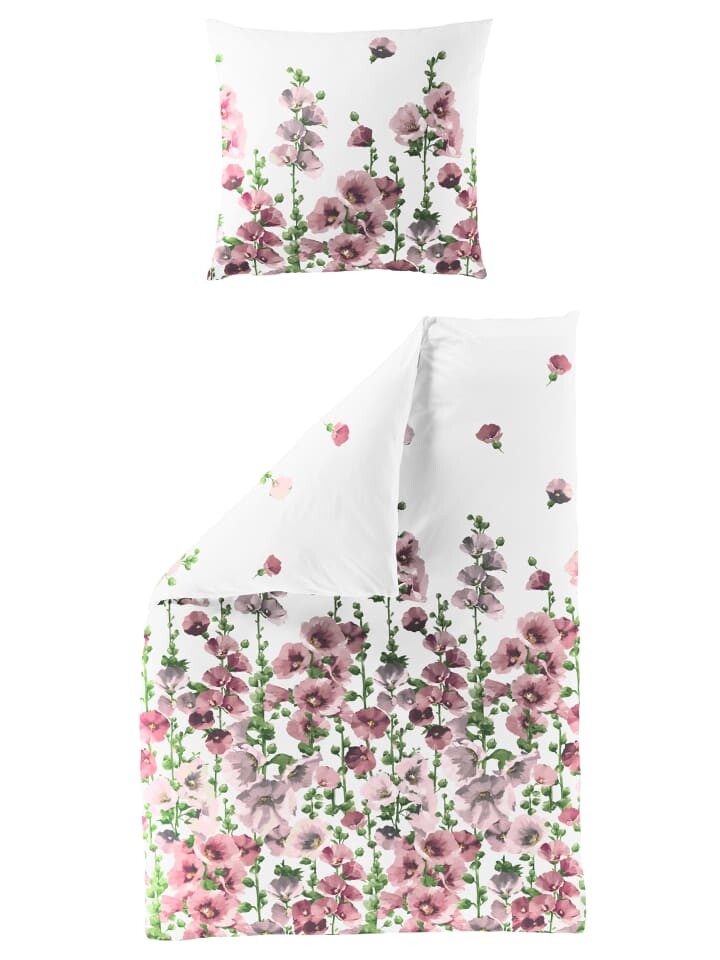 

Постельное белье Traumschloss Seersucker 3682 70 feige Blumen, розовый