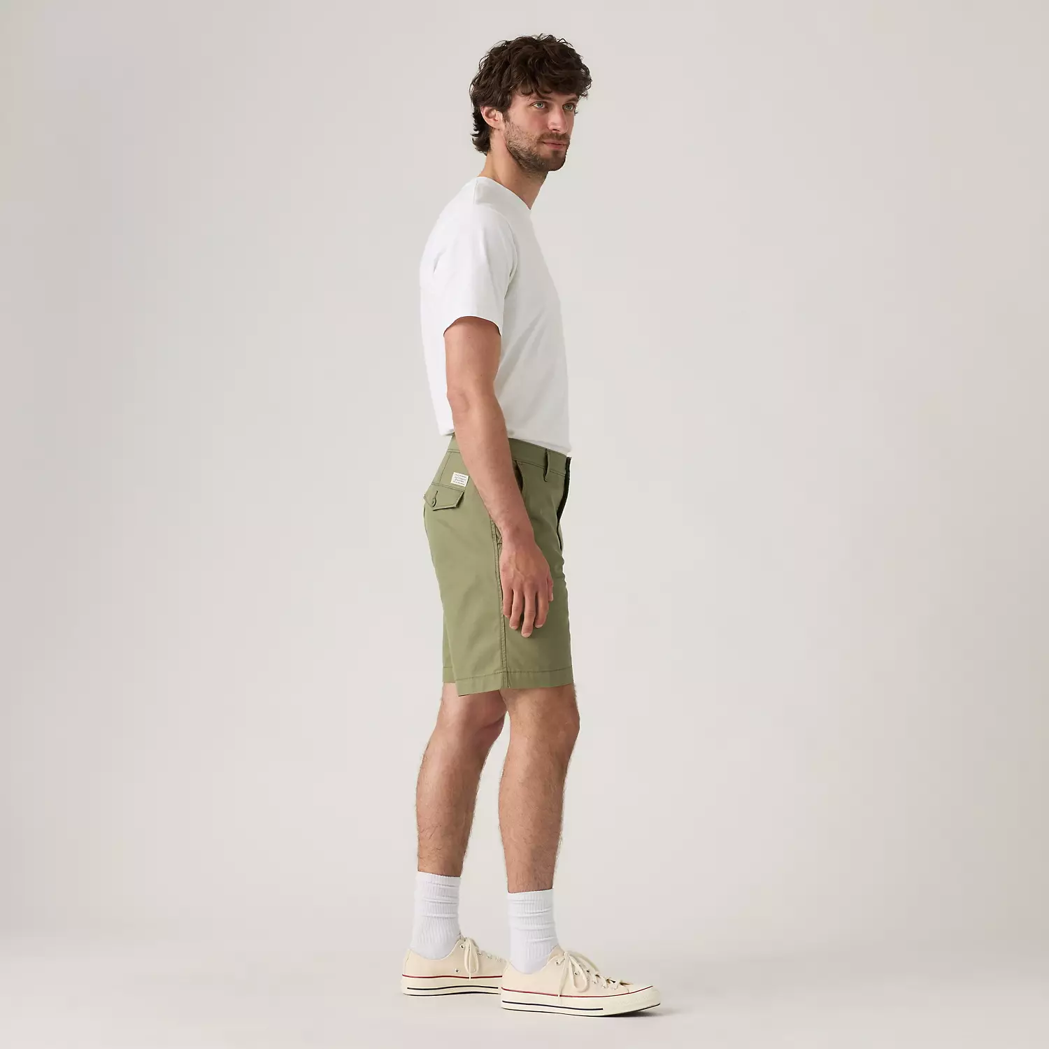 Levi's XX Chino Authentic Свободные 8-дюймовые легкие мужские шорты из твила, цвет Deep Lichen Green - Green — фото 4