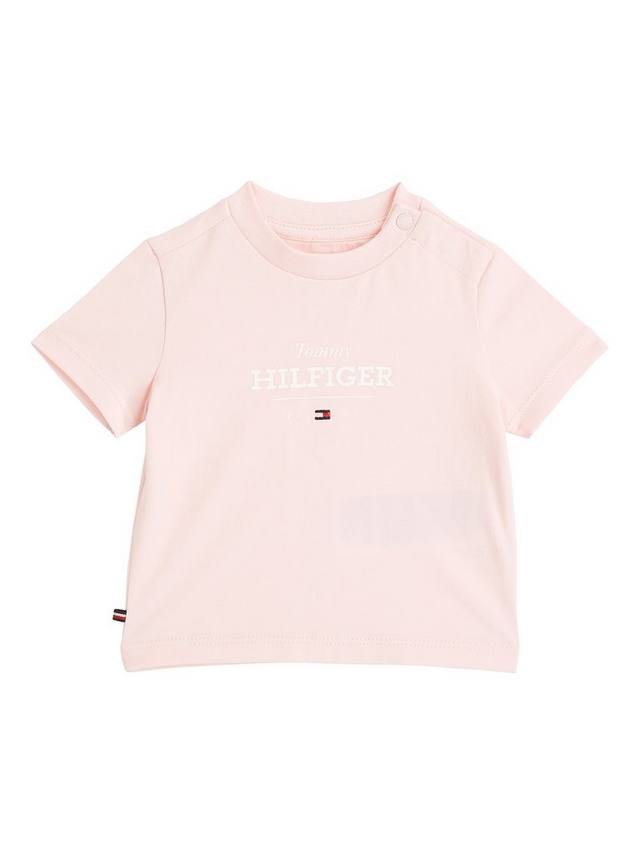 

Футболка с логотипом baby 1985 Tommy Hilfiger, цвет Precious Pink