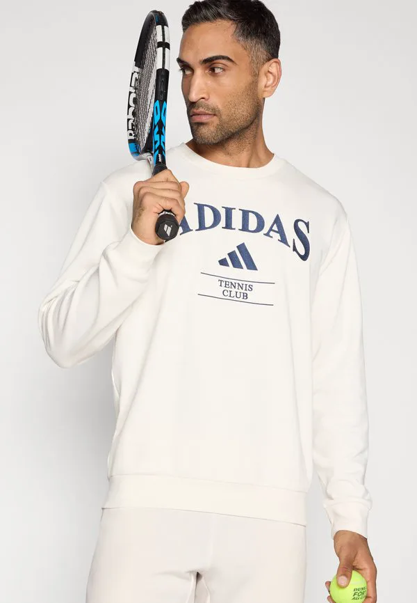 Свитшот heritage с графическим принтом на теннисную тематику Adidas Performance, Chalk White/Dark Blue — фото 4