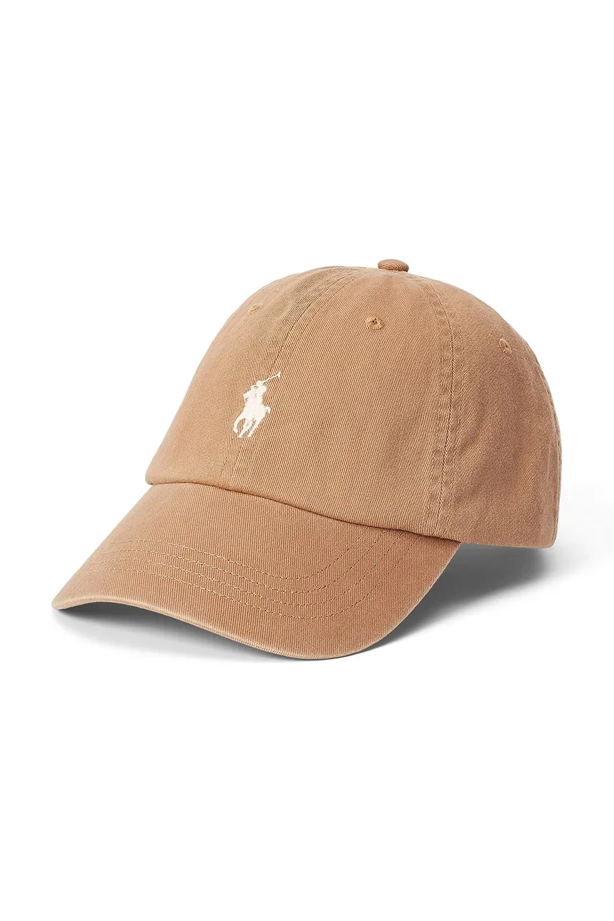 

Хлопковая бейсболка Polo Ralph Lauren, бежевый