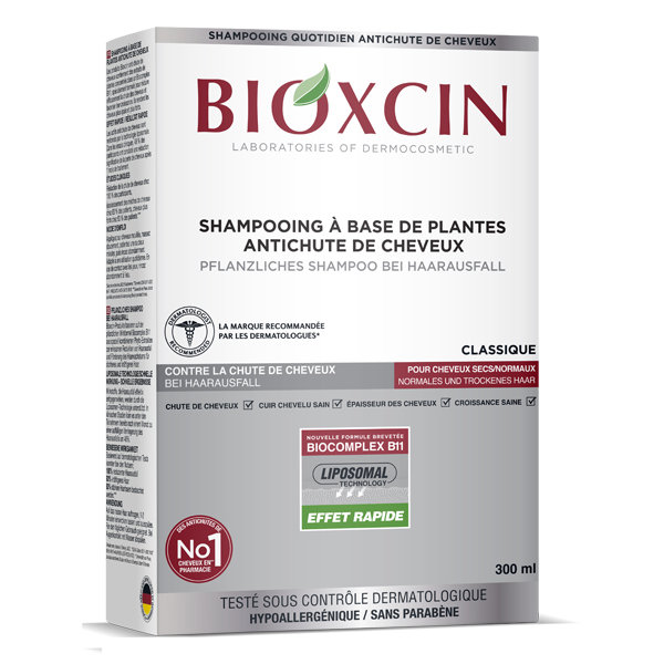 

Bioxcin Classic Herbal шампунь для сухих и нормальных волос, склонных к выпадению 300 мл BIOTA LABORATOIRES