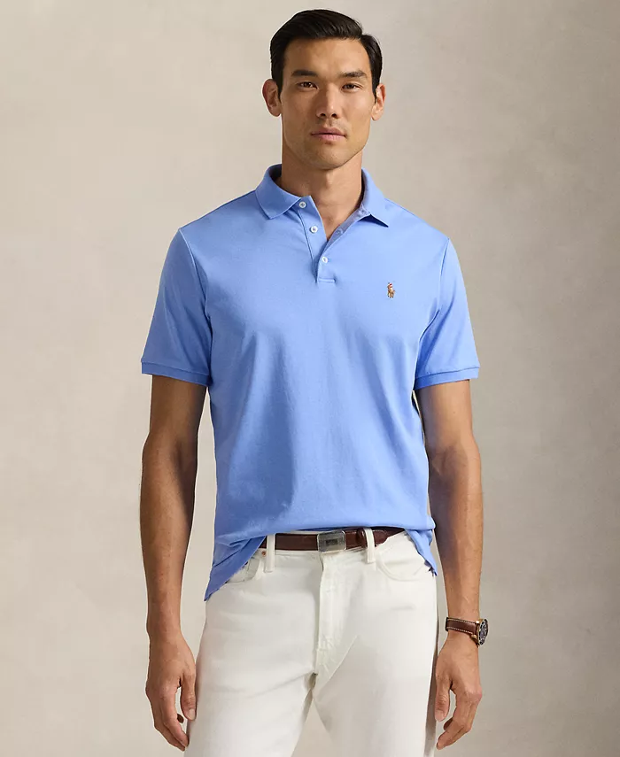 

Мужская классическая поло из мягкого хлопка Polo Ralph Lauren, синий