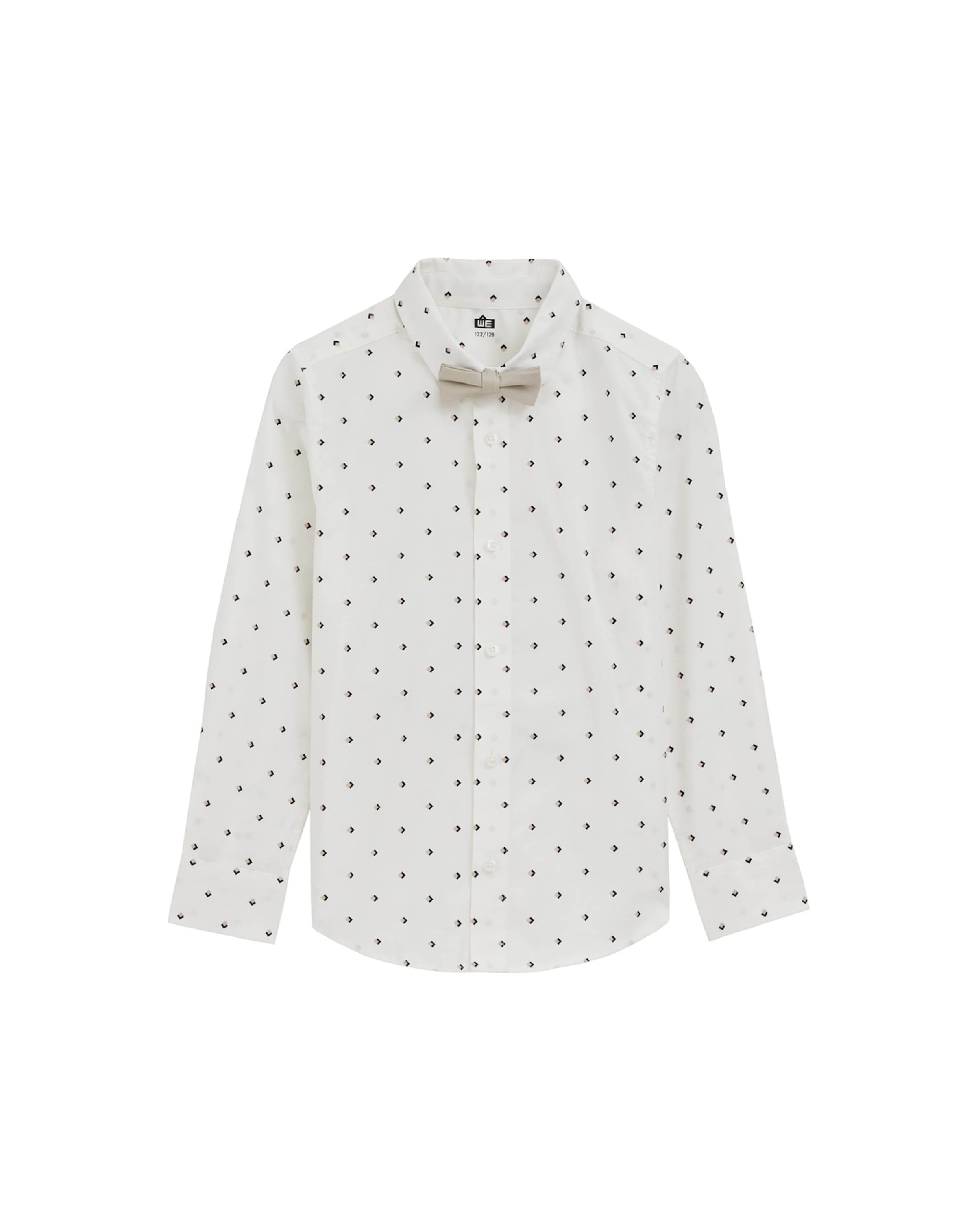 

WE Fashion Рубашка на пуговицах Regular fit в бежевом и кремовом цветах