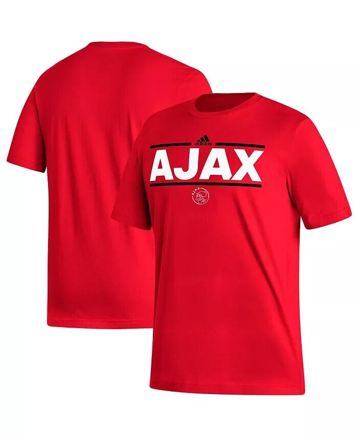 

Мужская красная футболка Ajax Dassler Adidas, красный