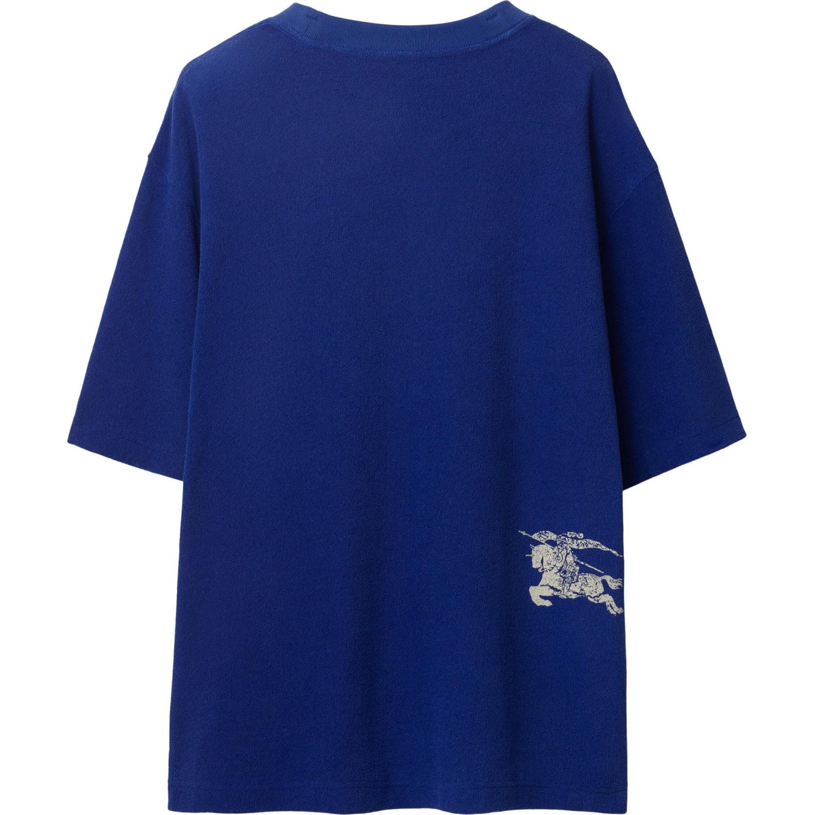 Футболка EKD Motif Crewneck махровая Burberry, королевский синий — фото 4