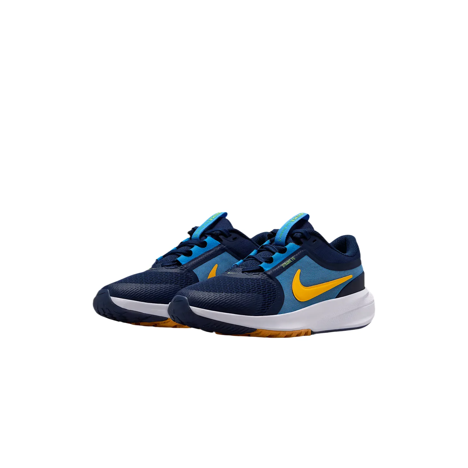 Star Runner 5 Breathable Low top детские кроссовки для бега Unisex Nike, midnight синий/university синий/bright оранжевый/laser оранжевый — фото 4