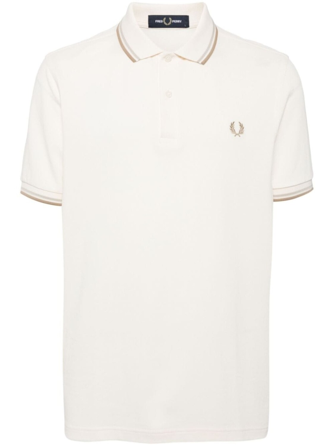 

Fred Perry рубашка поло с вышитым логотипом, нейтральный цвет