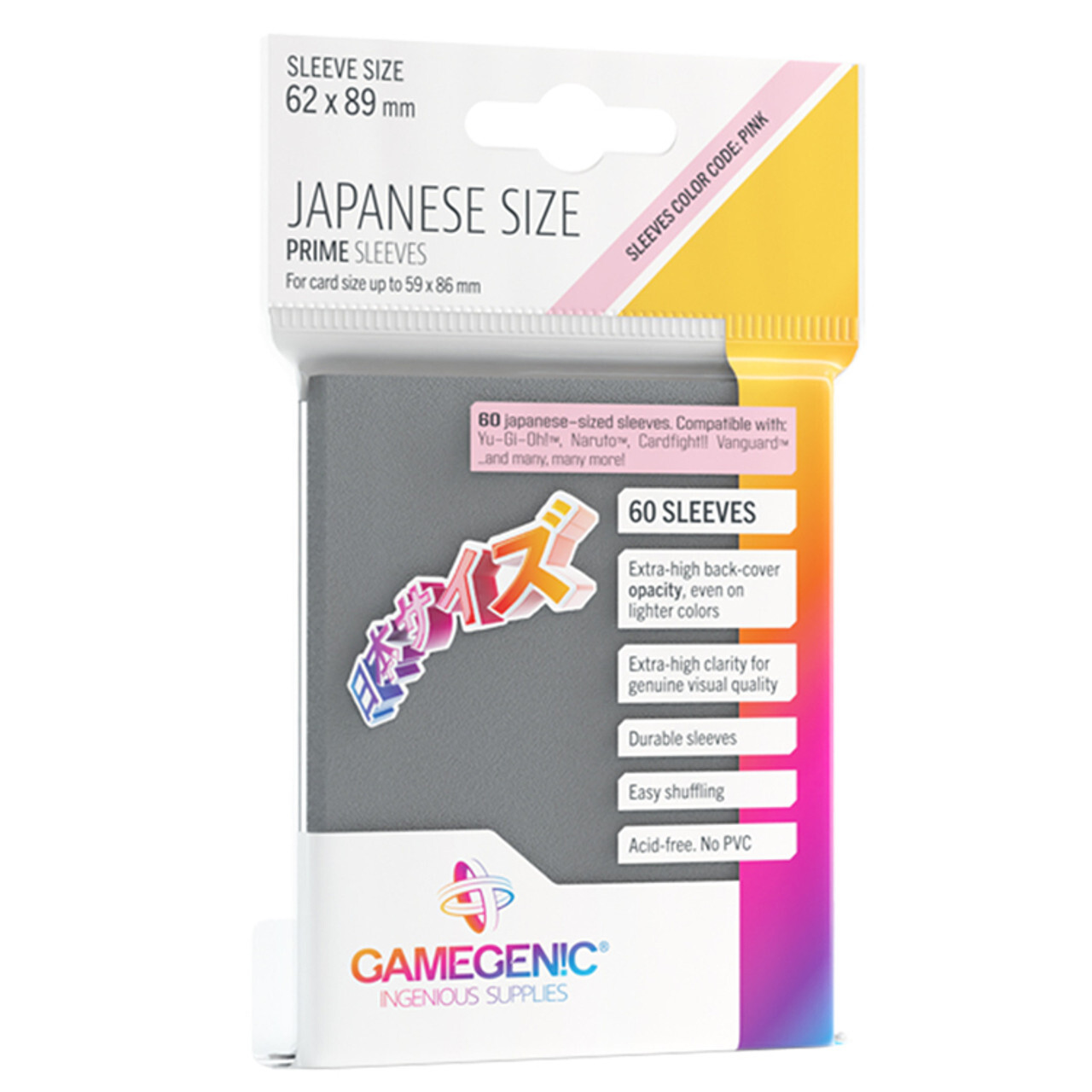 

Аксессуары Gamegenic: Dark Gray Prime Sleeves - Japanese Size (60ct)
