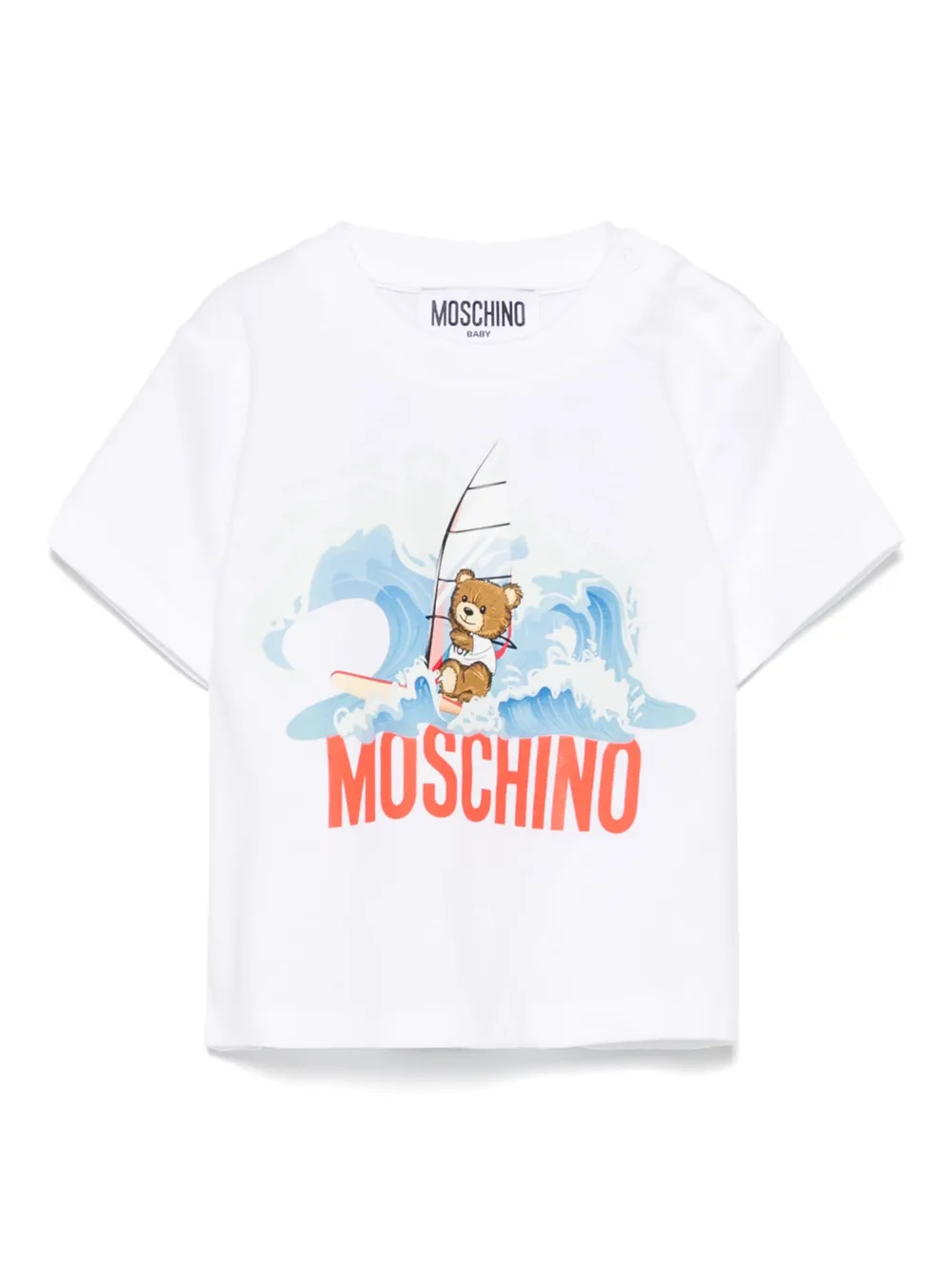 

Футболка с логотипом Moschino Kids, белый