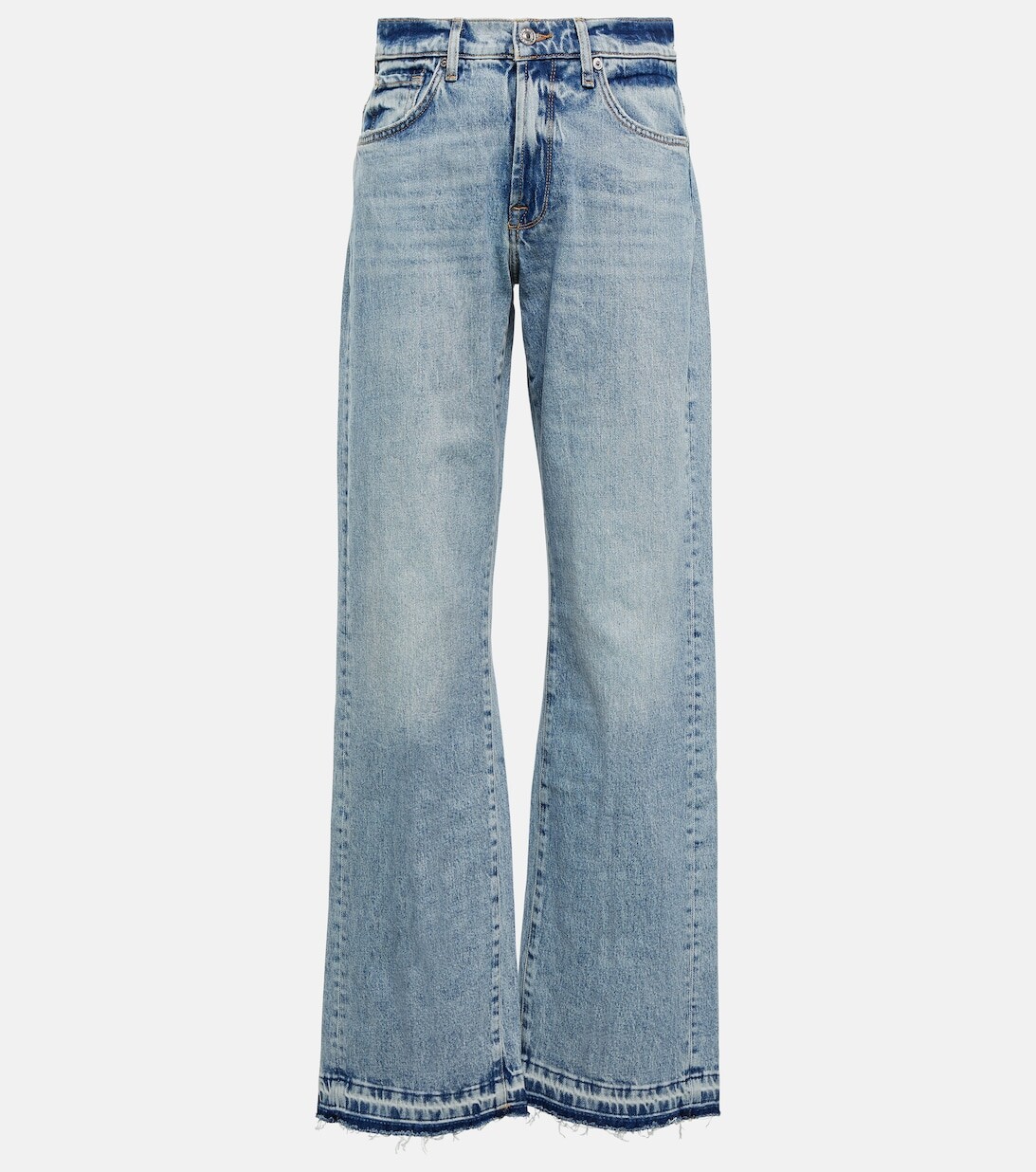 

Прямые джинсы Tess Trouser с высокой посадкой 7 FOR ALL MANKIND, синий