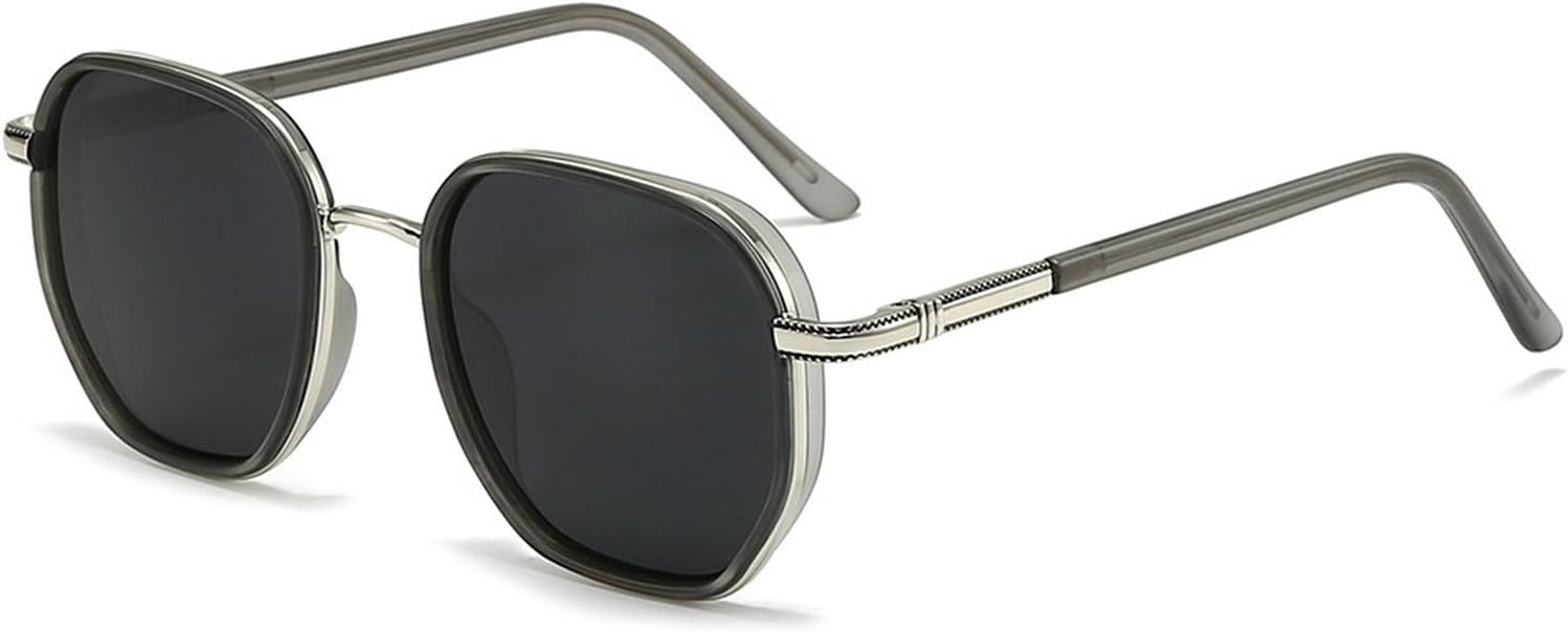 

Поляризованные солнцезащитные очки-пилот для женщин, винтажные квадратные солнцезащитные очки с двойной перемычкой и металлическими линзами, защита от УФ-излучения mincl, C6