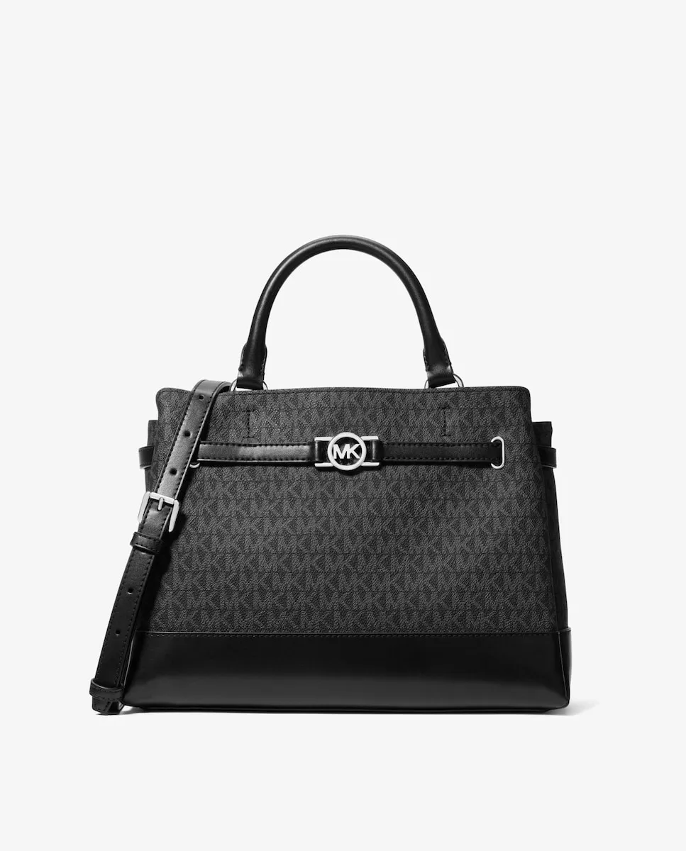 

Сумка-сатчел с логотипами, трансформирующаяся в сумку через плечо Michael Michael Kors, черный