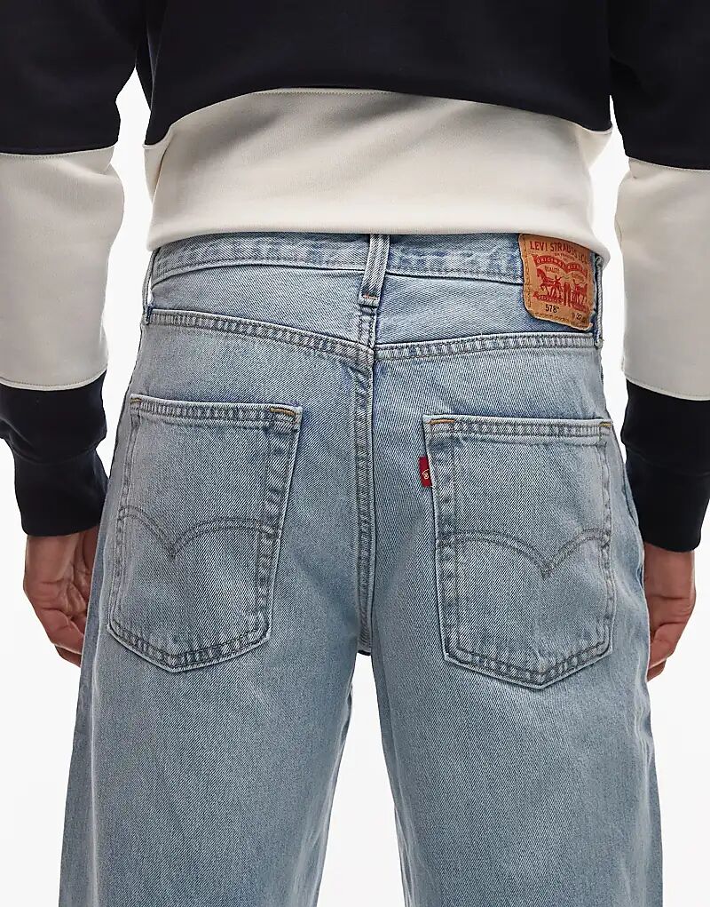 Мешковатые джинсы Levi's 578 светло-коричневого цвета — фото 4