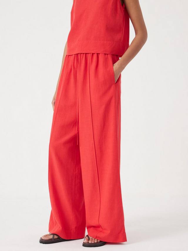 

Широкие брюки Petunia из льняной смеси HUSH, True Red