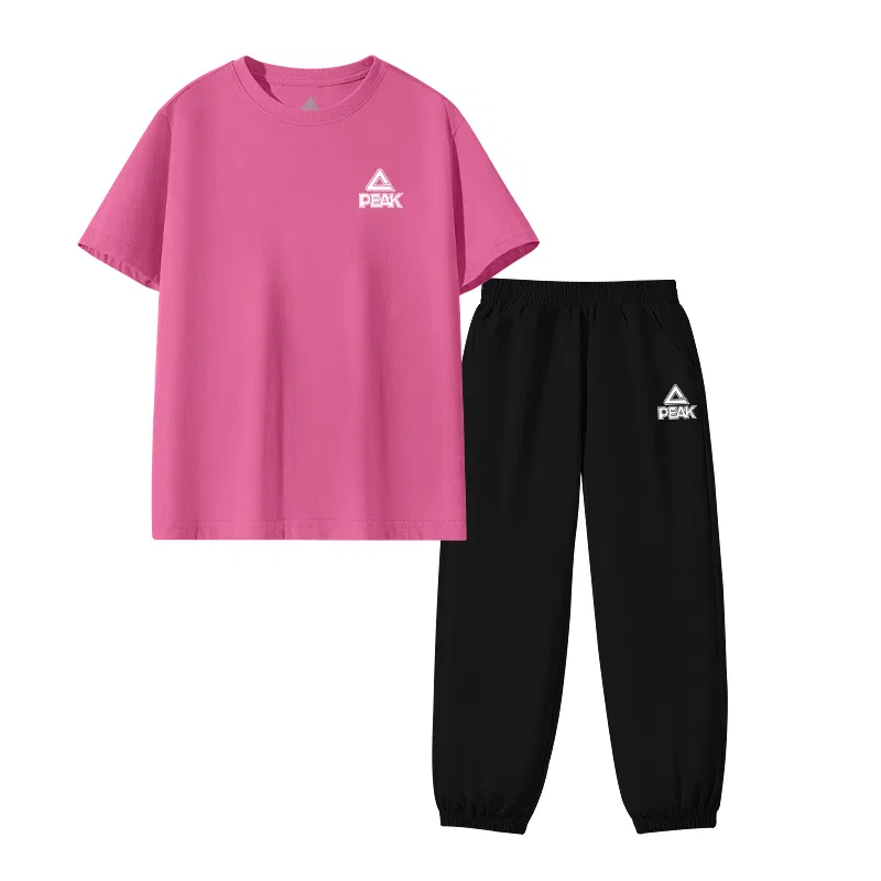 Детский спортивный костюм PEAK Berry Red/PK Label White