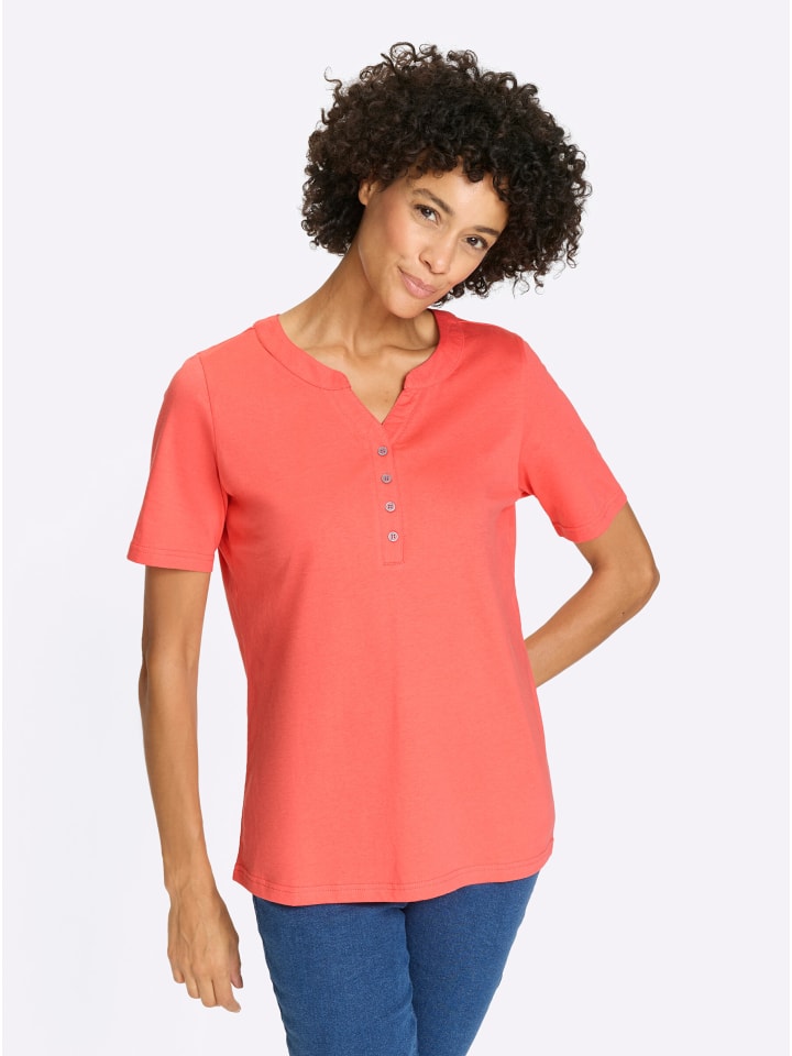 

Рубашка с короткими рукавами кораллового цвета Sieh an!