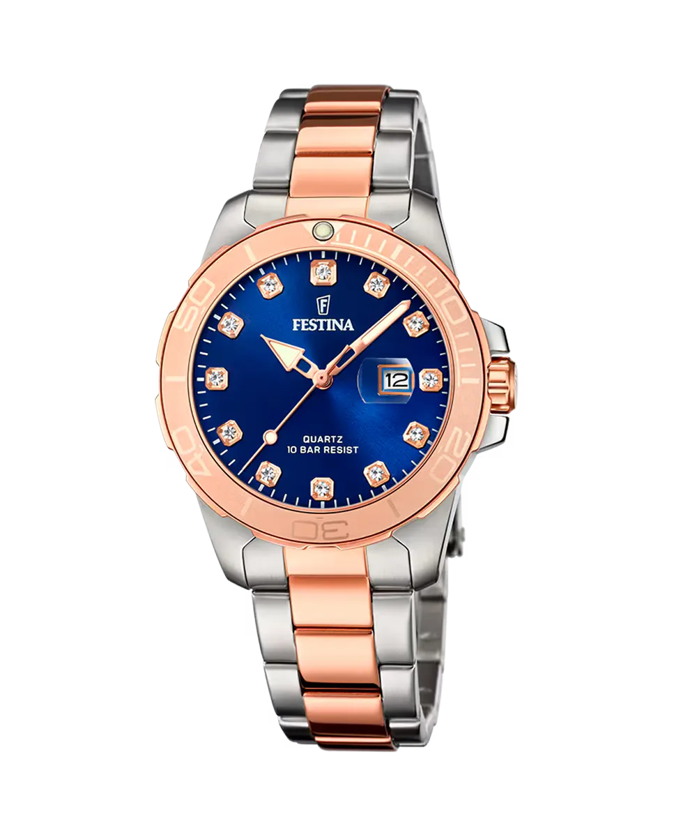 

F20505/3 Женские часы Boyfriend из серебряной стали Festina, серебряный
