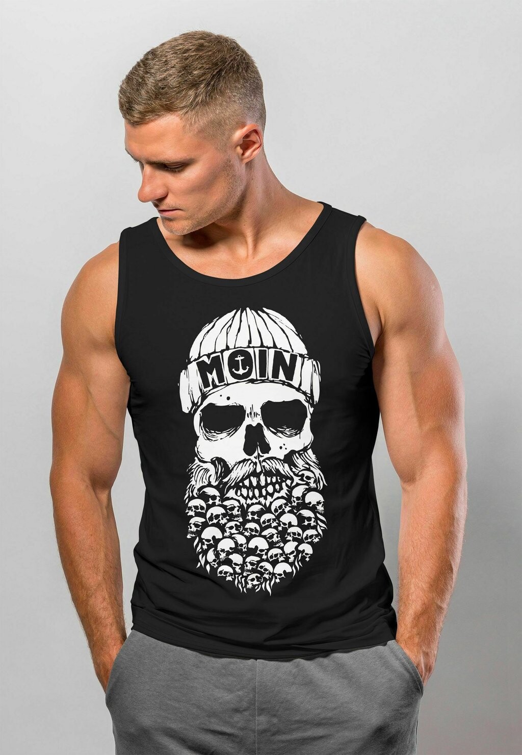 

Топ TOTENKOPF NORDISCH MOIN HAMBURG DIALEKT SKULL ANKER Neverless, цвет schwarz