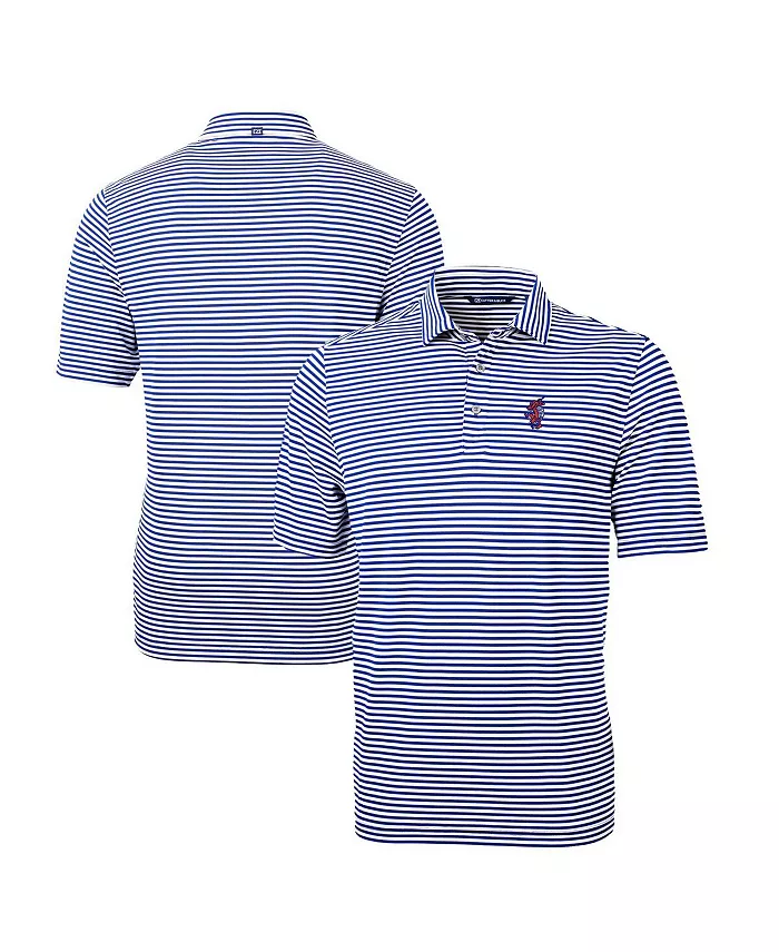 

Мужская поло Florida Gators Swinging Gator Virtue Eco Pique в полоску Cutter & Buck, синий