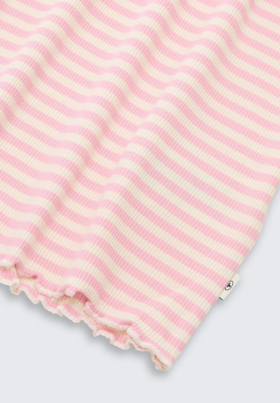 Футболка TOM TAILOR TOM TAILOR T-SHIRT CROPPED RIPP T-SHIRT, Pink White Stripe/Pink — фото 3