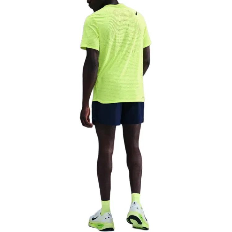 Футболка беговая Nike AeroSwift Neon Yellow/Black — фото 4
