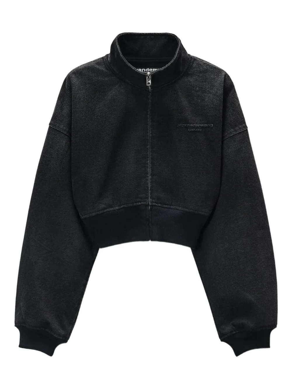 

Бомбер на молнии с воротником-стойкой Alexander Wang, черный