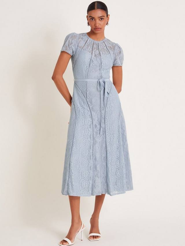 

Кружевное платье элли Monsoon, цвет Ice