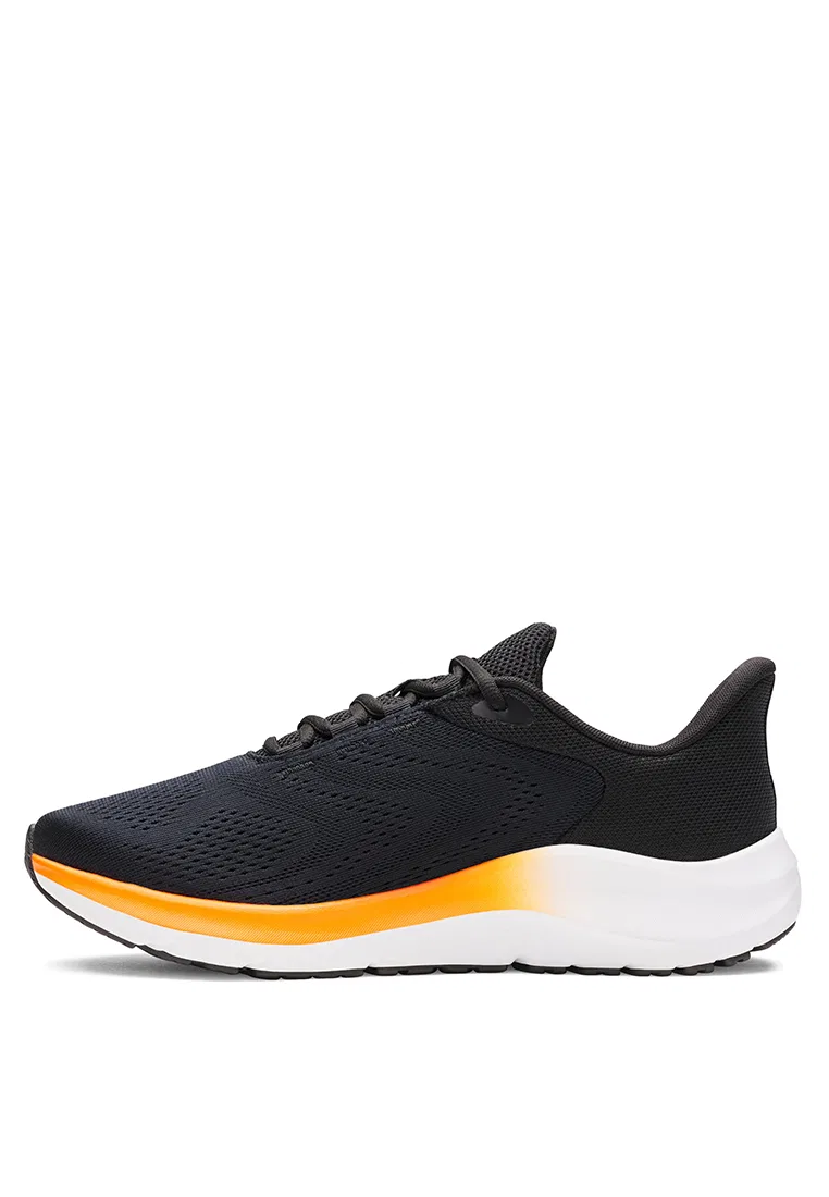Кроссовки мужские, с большим лого, Pursuit 4 Under Armour, черный/оранжевый — фото 3