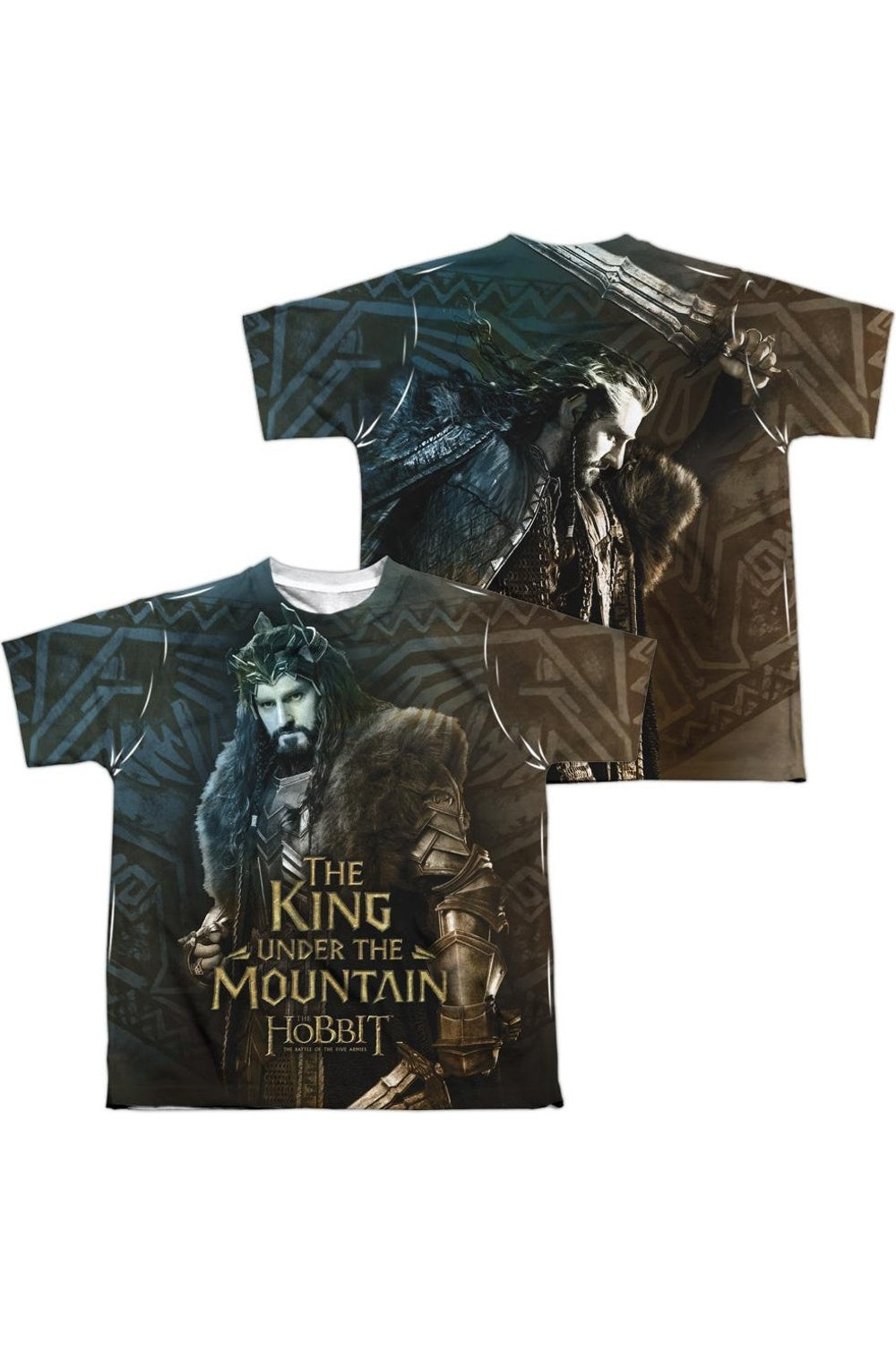 

Футболка с коротким рукавом для детей "Король Хоббит" (спереди/сзади) Gildan, белый